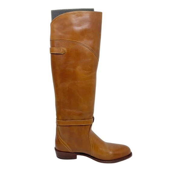 Womens Brown Knee High Riding boots - Picture 7 of 10